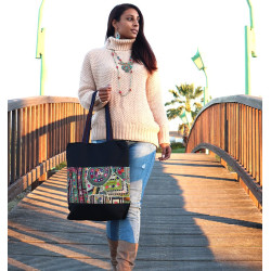 Sac gipsy en tissu brodé -...