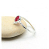 Bague argent fine pierre rubis - Mosaik bijoux indiens
