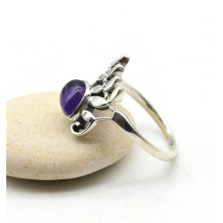 Bague améthyste argent -...