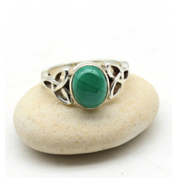 Bague malachite verte...
