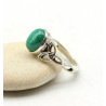 Bague argent pierre verte - Mosaik bijoux indiens
