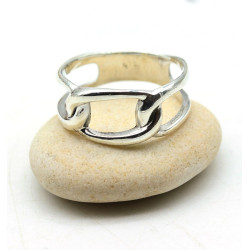 Bague maillon argent -...