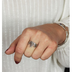 Bague couronne argent...