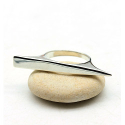 Bague argent double doigt -...