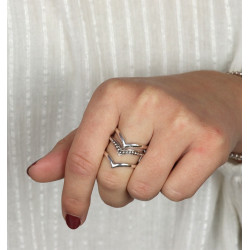 Bague argent épaisse -...
