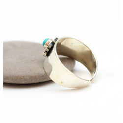 Bague de phalange argent et...
