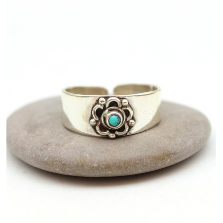Bague d'orteil turquoise argent - Mosaik bijoux indiens