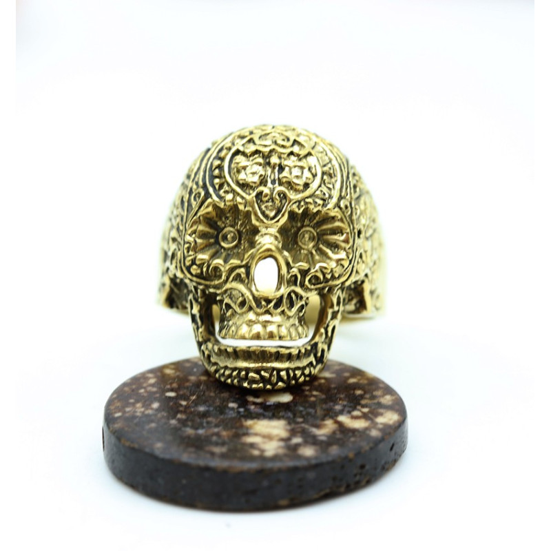 Bague homme tête de mort - Mosaik bijoux indiens