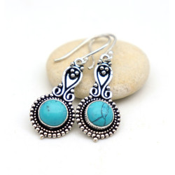 Boucle d'oreille turquoise...