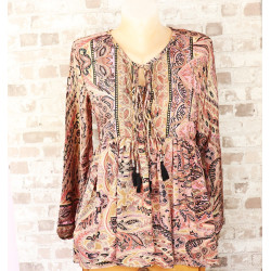 Tunique rose fluide -...