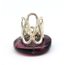 Bague argent ethnique -...