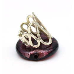 Bague argent indienne -...