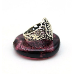 Bague ethnique à motifs - Mosaik bijoux indiens