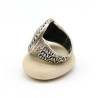 Bague ethnique ronde argent - Mosaik bijoux indiens