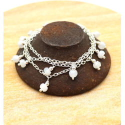 Collier argent et pierre de...
