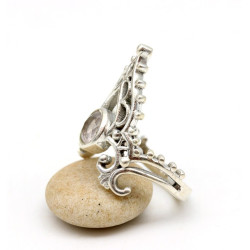 Bague diadème argent - Mosaik bijoux indiens