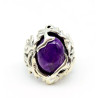 Bague ethnique pierre violette - Mosaik bijoux indiens