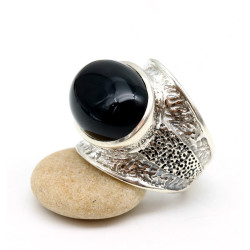 Grosse bague argent onyx...