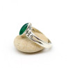 Bague agate verte argent - Mosaik bijoux indiens