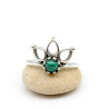 Bague argent indienne pierre verte - Mosaik bijoux indiens