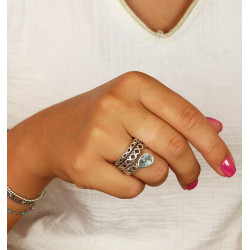 Bague serpent topaze bleue...