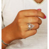 Bague argent couronne - Mosaik bijoux indiens