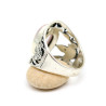 Bague ethnique pierre rose - Mosaik bijoux indiens