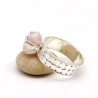 Bague indienne pierre rose - Mosaik bijoux indiens
