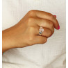 Bague quartz rose argent - Mosaik bijoux indiens