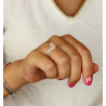 Bague indienne argent quartz rose - Mosaik bijoux indiens
