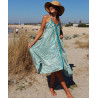 Robe de plage bohème turquoise - Mosaik bijoux indiens
