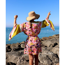 Kimono manche large coloré - Mosaik bijoux indiens