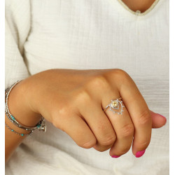 Bague fine argent citrine -...