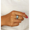 Bague argent larimar baroque - Mosaik bijoux indiens