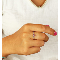 Bague fine argent - Mosaik...
