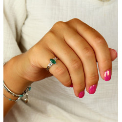 Bague argent fine pierre...
