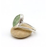 Bague préhnite argent - Mosaik bijoux indiens