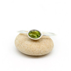 Bague péridot argent -...
