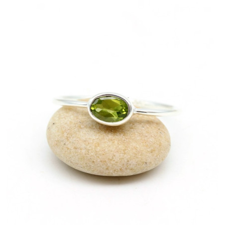 Bague péridot argent - Mosaik bijoux indiens