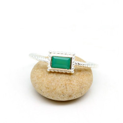 Bague argent calcédoine...