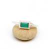 Bague argent calcédoine verte - Mosaik bijoux indiens