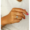 Bague perle nacrée en argent - Mosaik bijoux indiens
