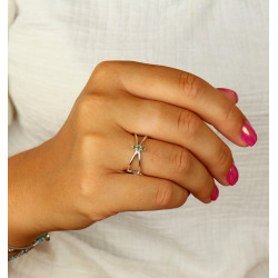 Bague argent fine et pierre...