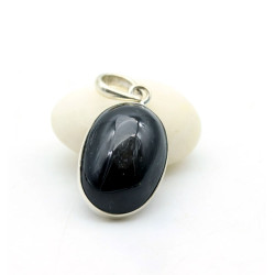 Pendentif argent black star...