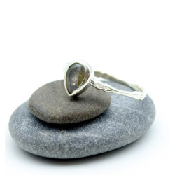 Bague argent labradorite -...