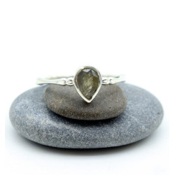 Bague fine argent pierre naturelle - Mosaik bijoux indiens