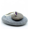 Bague fine argent pierre violette - Mosaik bijoux indiens