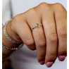 Bague péridot en argent - Mosaik bijoux indiens