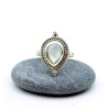 Bague pierre de lune argent - Mosaik bijoux indiens
