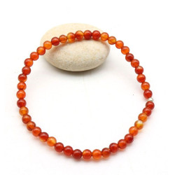 Bracelet cornaline 4mm -...